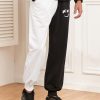 Men's Sweatpants Tapered Gym Running Workout Pants Cartoon Face Print Athletic Drawstring Joggers with Pockets