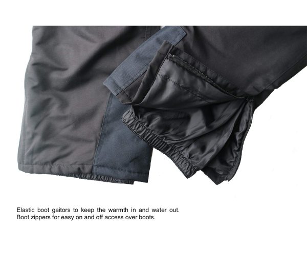 714Ze1KIDL.jpg Insulated Snow Pants Zipper Pockets Skiing Snowboarding 100% Waterproof Breathable Taped Seam 10000mm/3000gm