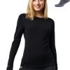 Merino Wool Base Layer Women - 100% Merino Wool Heavyweight, Midweight, Lite Long Sleeve Thermal Shirt and Socks