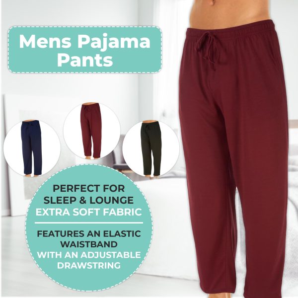 716wCW7HveL.jpg Mens Lounge Pants with Pockets - Mens Pajama Pants - Lounge Pants Men, Up to 3XL Pack of 3