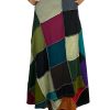Women's 2025 Spring Distressed Boho Gypsy Hippie Patched Skirt - Adjustable Wrapper Long Skirts for Women