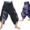 Yoga Ninja Harem Samurai Pants Women Men, Japanese Style wrap Trousers, one Size