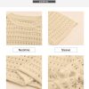 Womens Sweaters Lightweight Casual Long Sleeve Loose Crochet Hollow Out Knit Pullover Tops Clothing