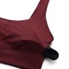 Butterluxe Womens U Back Sports Bra - Scoop Neck Padded Low Impact Yoga Clothes Workout Crop Top with Built in Pads