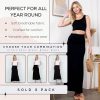 High Waisted Maxi Skirts for Women - Standard & Plus Size Ankle Length Skirt - Formal & Casual Long Skirt for Women