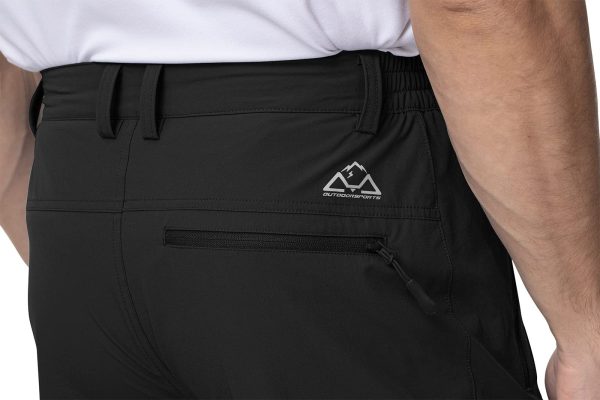 Men's Cargo Hiking Pants Lightweight 5 Zipper Pockets Stretch Quick Dry Camping Fishing Travel Pants