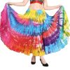Women's 25 Yard Casual High Waist Long Maxi Skirt with Elastic Waistband Flared Cotton Skirts for Women