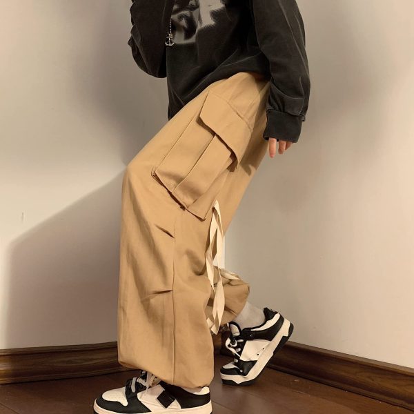 71H78DTHSjL.jpg Gothic Baggy Cargo Pants with Pockets for Women Men Harajuku Casual Joggers Outdoor Loose Trousers Y2K Streetwear