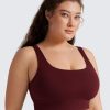 Butterluxe Womens U Back Sports Bra - Scoop Neck Padded Low Impact Yoga Clothes Workout Crop Top with Built in Pads
