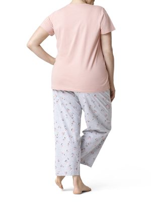 Women's SleepWell Short Sleeve Tee and Skimmer Pajama Set - Stay Cool and Cozy with Temp Tech