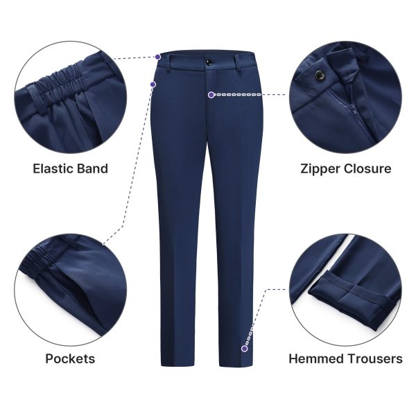 Women's Pants Suit 2 Piece Set Smil Fit Jacket Shawl Sollar Blazer Dress for Women