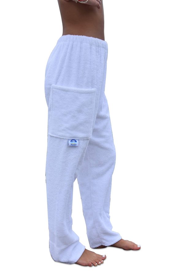 Co. Towel Pants for Swimmers – Cotton Terry Towel Pants – Beach Coverup – Resort Wear – Swim wear