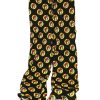 Black Printed Pajama Pant Sleepwear for Adults, Men and Women (Small)