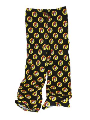 Black Printed Pajama Pant Sleepwear for Adults, Men and Women (Small)
