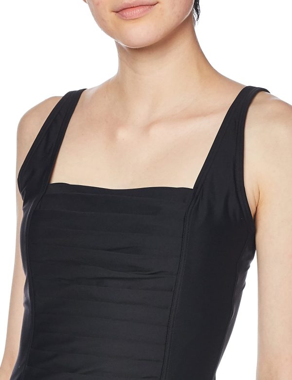 71R3mWIKEzL.jpg Women's Full Coverage Pleated Panel One Piece Swimsuit