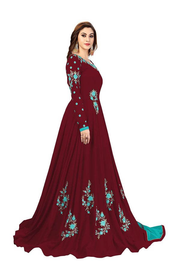 71RNtjMAQvS.jpg Women's Georgette Embroidery Anarkali Suit Set Stitched