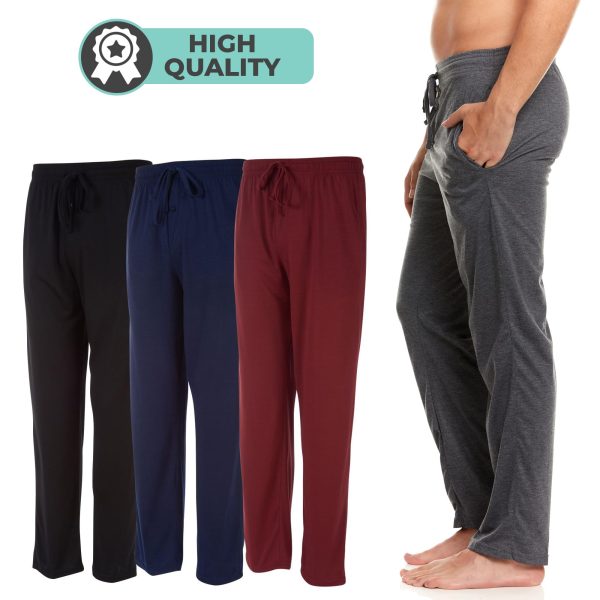71RwoeTCRNL.jpg Mens Lounge Pants with Pockets - Mens Pajama Pants - Lounge Pants Men, Up to 3XL Pack of 3
