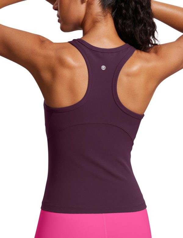 71TcacLvbCL.jpg Butterluxe Womens Racerback Workout Tank Tops High Neck Sleeveless Camisole Athletic Gym Shirts