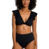 Women's Standard Island Goddess Over The Shoulder Ruffle Bikini Swimsuit Top