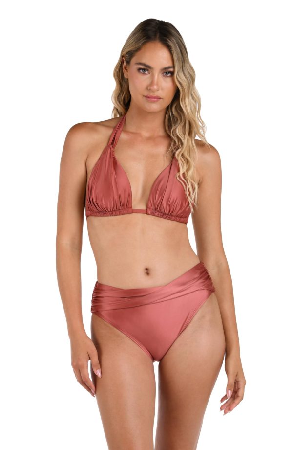 71Wvu76gHL.jpg Women's Mid-Waist Twist Front Swimsuit Bottom