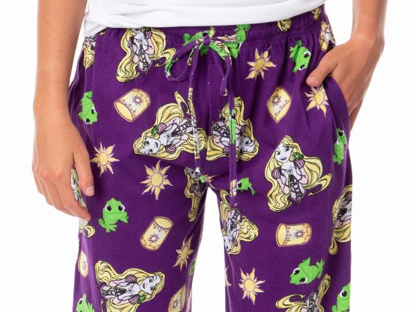71Xv56lw3mL.jpg Disney Tangled Adult Rapunzel Pascal and Lanterns Pajama Lounge Sleep Pants for Men and Women