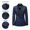 Women's Pants Suit 2 Piece Set Smil Fit Jacket Shawl Sollar Blazer Dress for Women