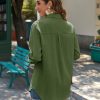 Womens Button Down Shirts Long Sleeve Cotton Gauze Tops Casual Collared Blouses Loose Fit