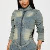 Women's Two Piece Set Denim Outfits Long Sleeve Zip Up Cropped Jean Jacket Bodycon Pants Fall Y2K Outfits Tracksuit