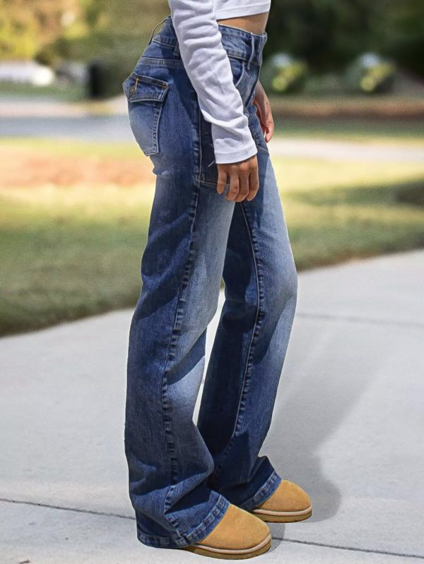 71ZuLCNiFBL.jpg Low Rise Wide Leg Jeans for Women Baggy Jeans Denim Trouser Jeans Flare Dress Pants