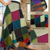 Women's 2025 Spring Distressed Boho Gypsy Hippie Patched Skirt - Adjustable Wrapper Long Skirts for Women