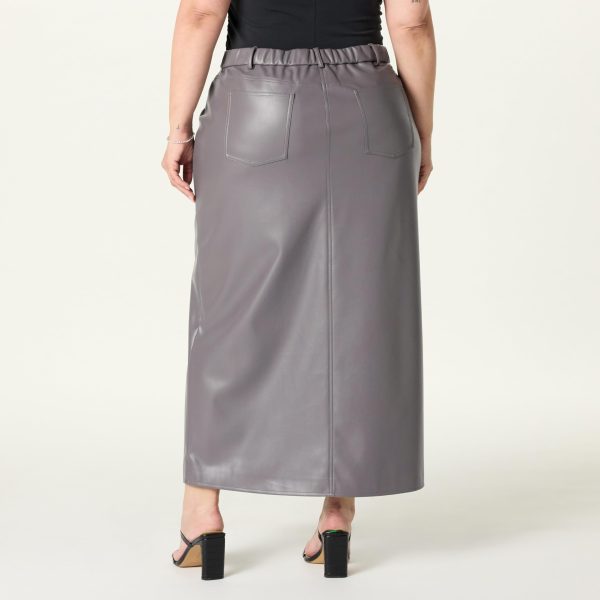 71aY20TrXDL.jpg Women's Larissa Vegan Leather Maxi Skirt