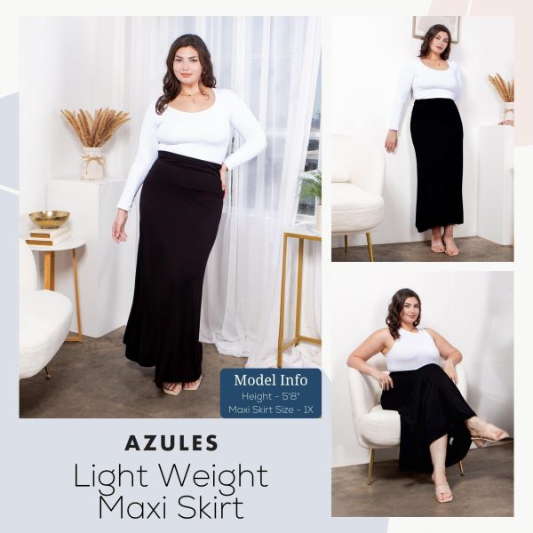 71bIZeL2dHL.jpg High Waisted Maxi Skirts for Women - Standard & Plus Size Ankle Length Skirt - Formal & Casual Long Skirt for Women