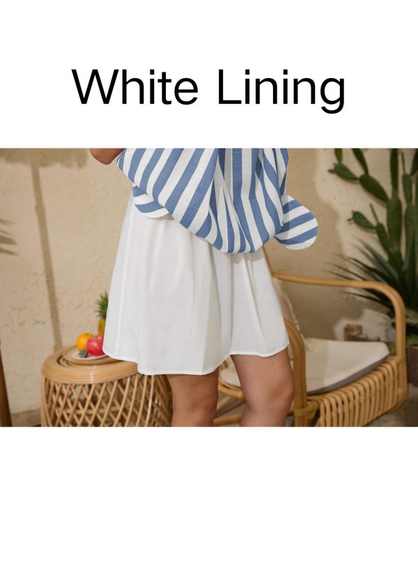 Women's Trendy Summer Casual Pleated Striped Maxi Flared Beach Skirt High Waist A-Line Flowy Midi Skirts Long Dresses