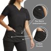 Medical Women's Scrub Top V-Neck with 3 Pockets & Soft Fabric WW620