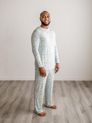 Men's Pajama Pants, Viscose Derived from Bamboo Sleep Bottoms, Lounge Pants w/Pockets, Soft PJs