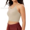 Women's Crop 3-Pack Seamless Rib-Knit Camisole Crop Tank Tops