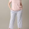 Women's SleepWell Short Sleeve Tee and Skimmer Pajama Set - Stay Cool and Cozy with Temp Tech