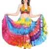 Women's 25 Yard Casual High Waist Long Maxi Skirt with Elastic Waistband Flared Cotton Skirts for Women