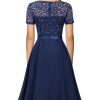Women's Elegant Style Sequin Lace A-Line Cocktail Party Dress