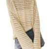 Womens Sweaters Lightweight Casual Long Sleeve Loose Crochet Hollow Out Knit Pullover Tops Clothing