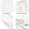 Men's Cotton Linen Harem Pants Drawstring Casual Cropped Trousers Lightweight Loose Beach Yoga Pants with Pockets