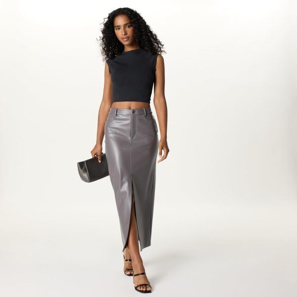 71knwxQ1VBL.jpg Women's Larissa Vegan Leather Maxi Skirt