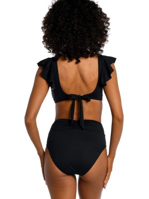 Women's Standard Island Goddess Over The Shoulder Ruffle Bikini Swimsuit Top