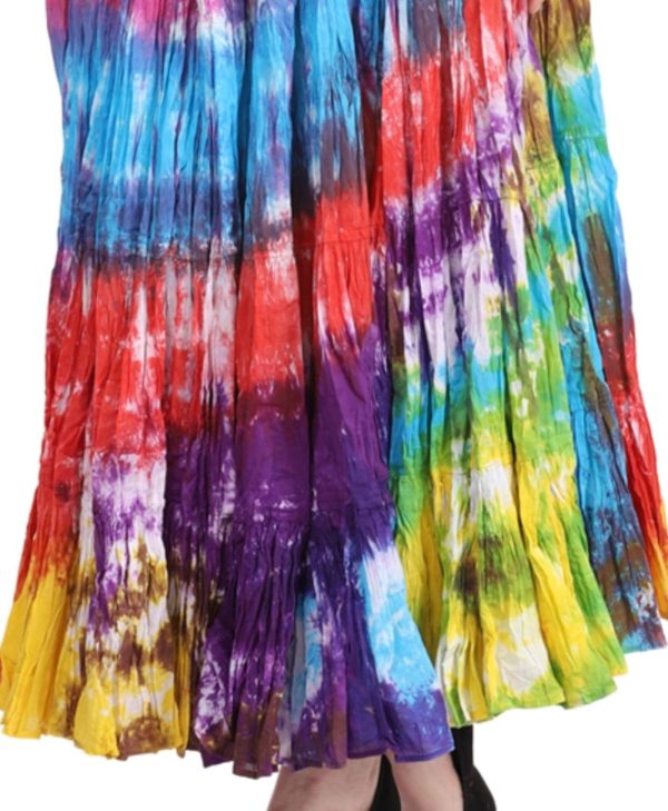 71pevDRTKfL.jpg Women's 25 Yard Casual High Waist Long Maxi Skirt with Elastic Waistband Flared Cotton Skirts for Women