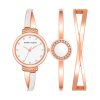 Women's Premium Crystal Accented Watch and Bangle Set