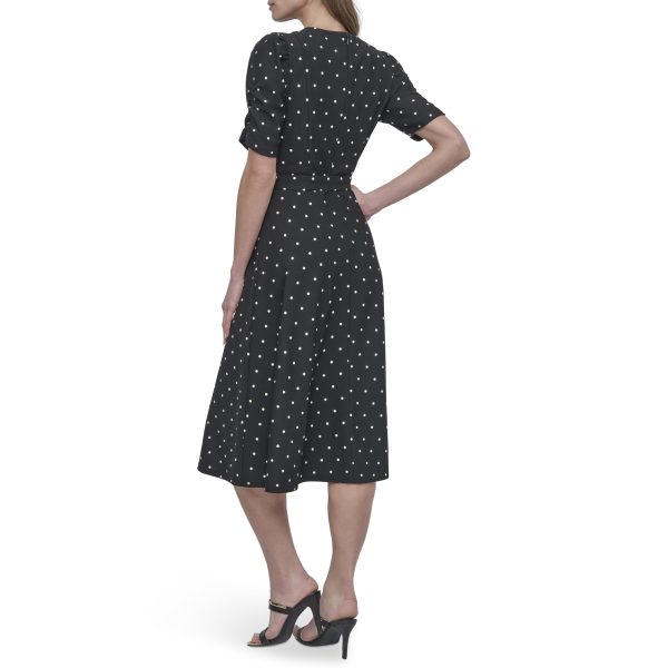 womens Jewel Neck Scuba Crepe Dress