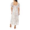 Women's Eliza Pleated Bodice Puff Sleeve Chiffon Maxi Dress