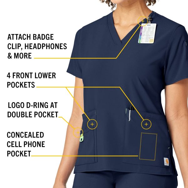 71tL72KYGRL.jpg Women's Cross-Flex Media Scrub Top