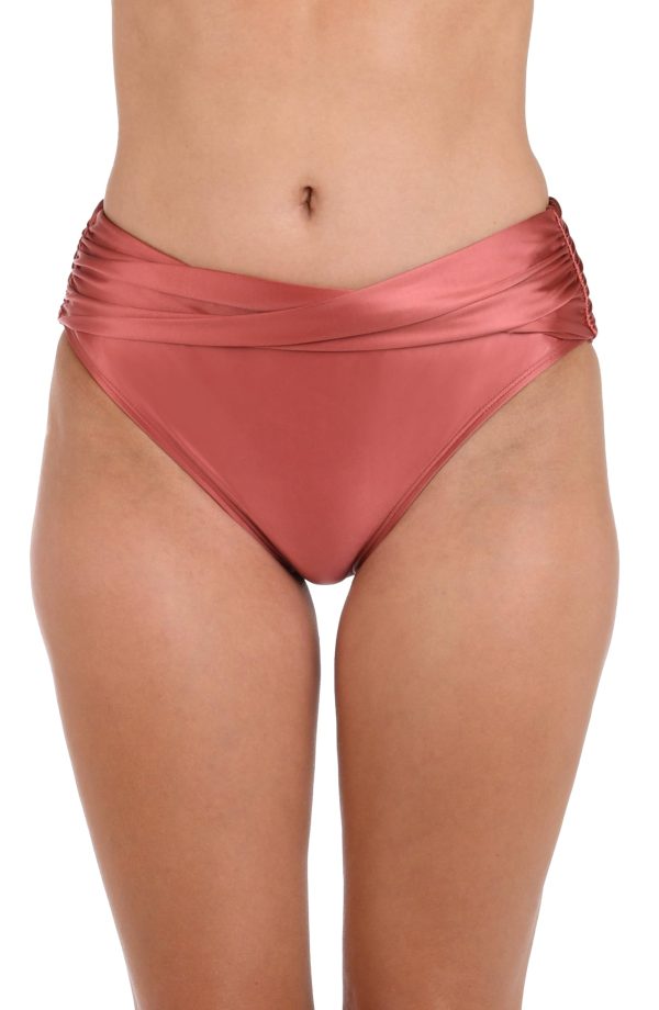 71tYiDD6njL.jpg Women's Mid-Waist Twist Front Swimsuit Bottom