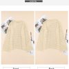 Womens Sweaters Lightweight Casual Long Sleeve Loose Crochet Hollow Out Knit Pullover Tops Clothing